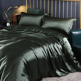 Luxurious 4-Piece Silk/Satin Bedding Set | Comfort and Temperature Regulation