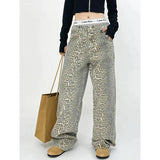 Fashionable Jeans with Trendy Leopard Print for Confident Style