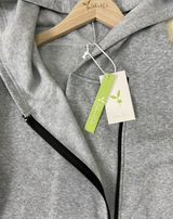 Comfortable Gray Hoodie with Long Sleeves and Hood