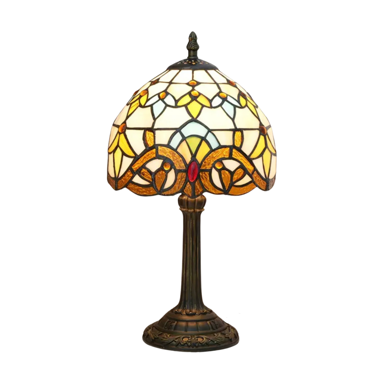 VintageGlow - Tiffany Style Stained Glass Table Lamp