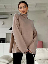 Stylish Women's Turtleneck Sweater for Cold Days