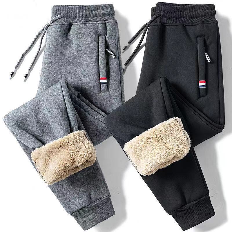 Warm Lined Lambswool Jogging Pants for Cold Days