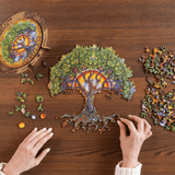 Wooden Puzzle with Tree of Life Design