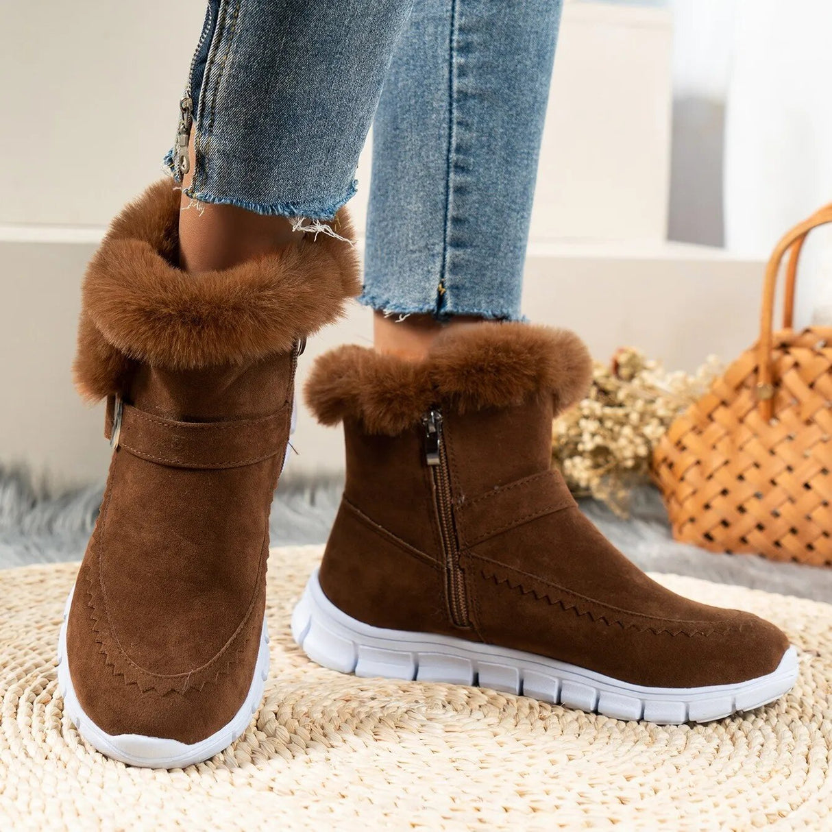 Winter Plush Snow Boots for Women - Warm and Stylish