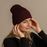 Thick Merino Wool Beanie for Women