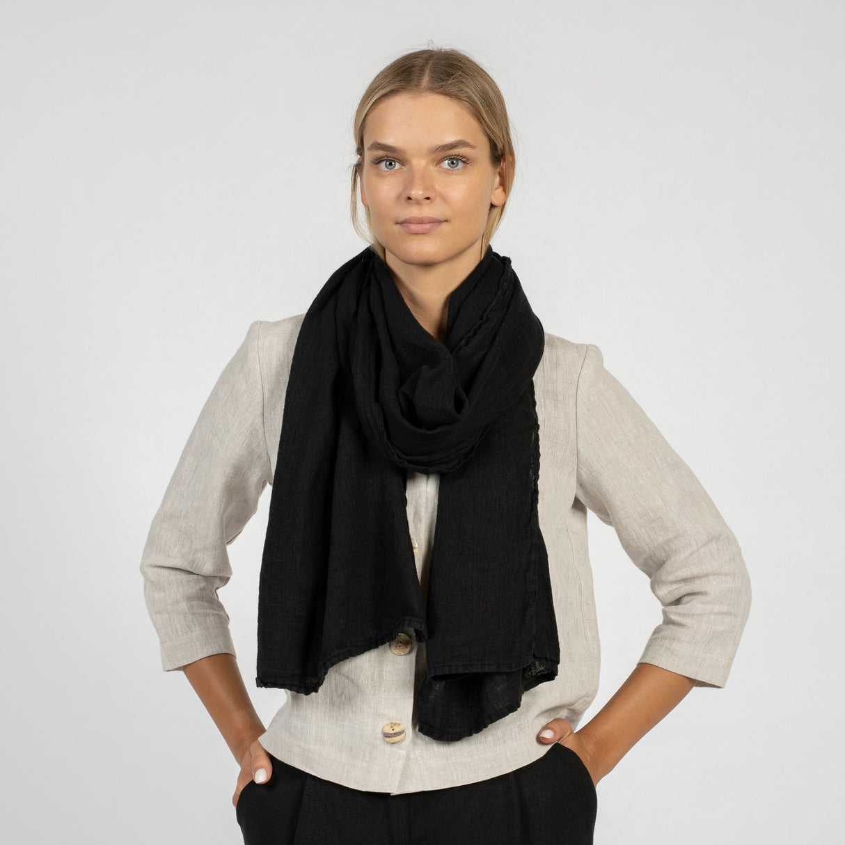 Linen Scarf for Women - Hypoallergenic and Breathable