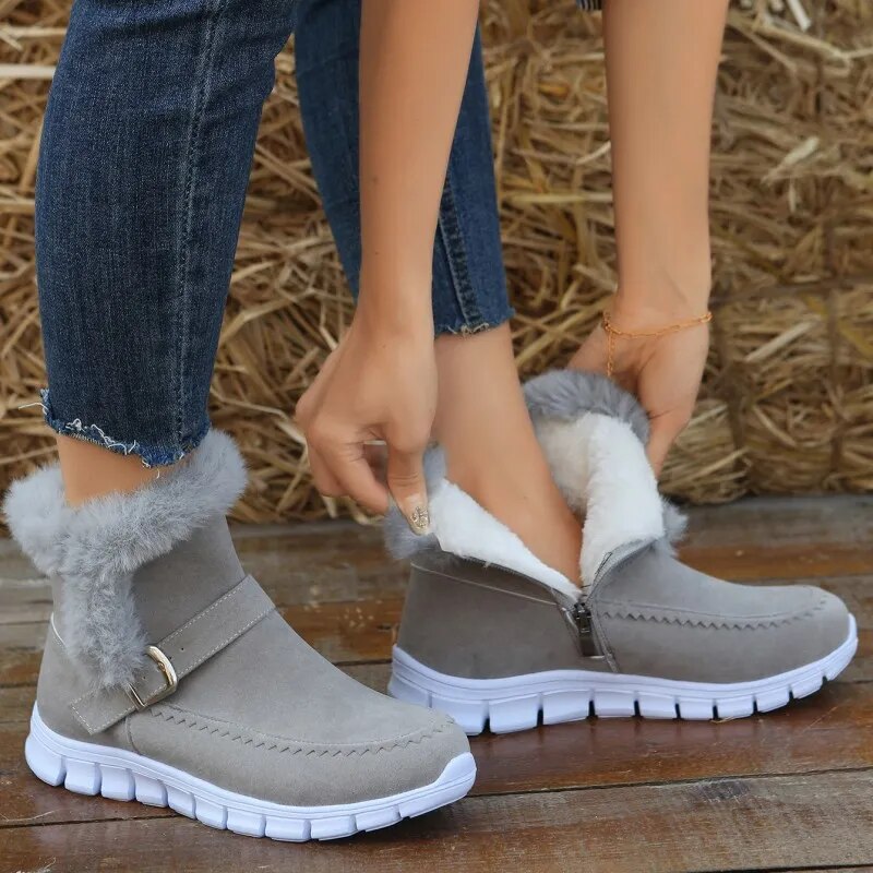 Winter Plush Snow Boots for Women - Warm and Stylish