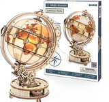 Illuminated Globe Night Light and 3D Wooden Puzzle