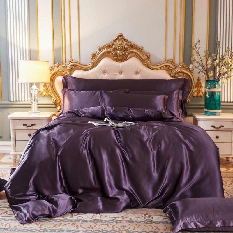 Luxurious 4-Piece Silk/Satin Bedding Set | Comfort and Temperature Regulation