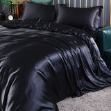 Luxurious 4-Piece Silk/Satin Bedding Set | Comfort and Temperature Regulation