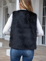 Sleeveless Faux Fur Vest for Women - Elegant Layering Option