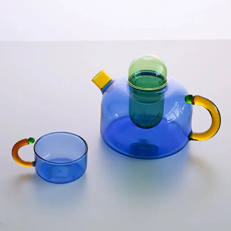 Teapot Set of Heat-Resistant Glass | Modern and Elegant Tea Enjoyment