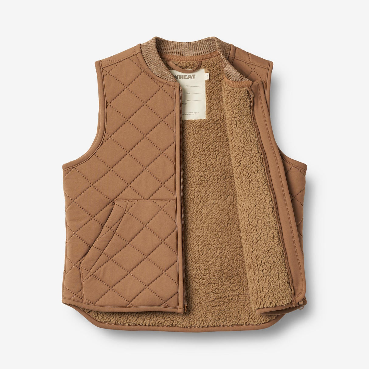 Thermal Vest with Fur Lining for Kids - Caramel