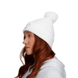 Hat with Heart Logo and Pom-Pom for Cold Days