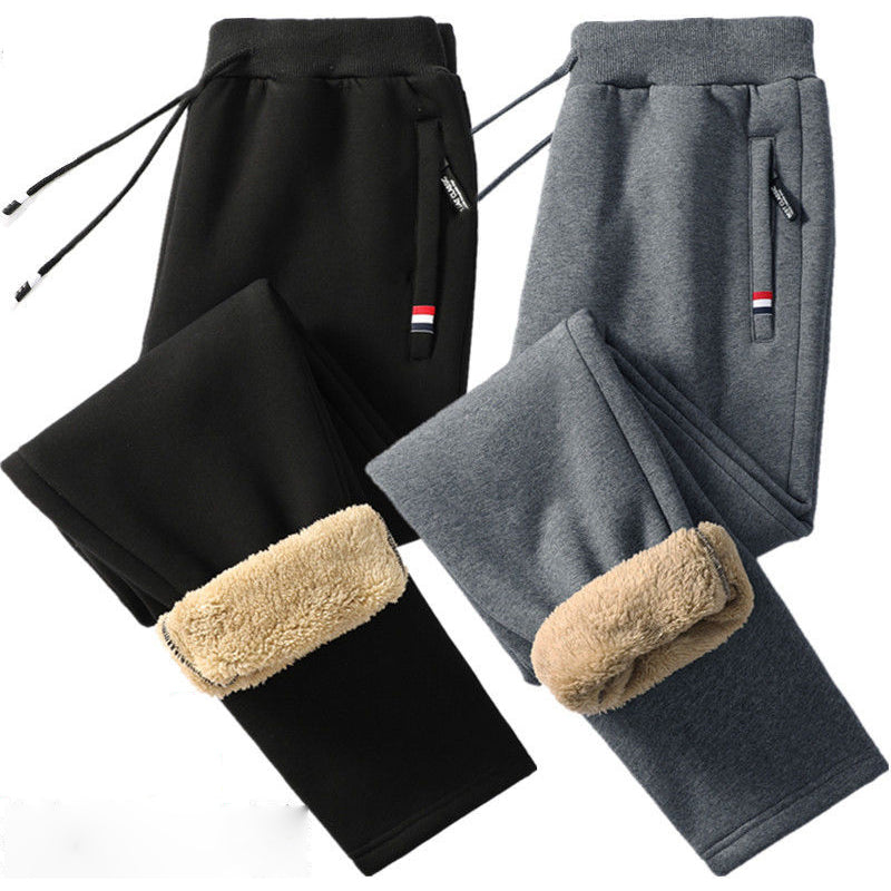 Warm Lined Lambswool Jogging Pants for Cold Days