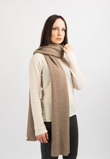 Wide 100% Cashmere Scarf, Made in Italy