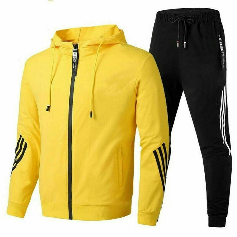 Men's Winter Jackets and Jogging Pants Set for Comfort and Style