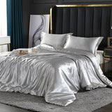 Luxurious 4-Piece Silk/Satin Bedding Set | Comfort and Temperature Regulation