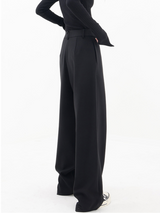 Asymmetrical Waist Women's Pants for a Slim Silhouette