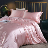 Luxurious 4-Piece Silk/Satin Bedding Set | Comfort and Temperature Regulation