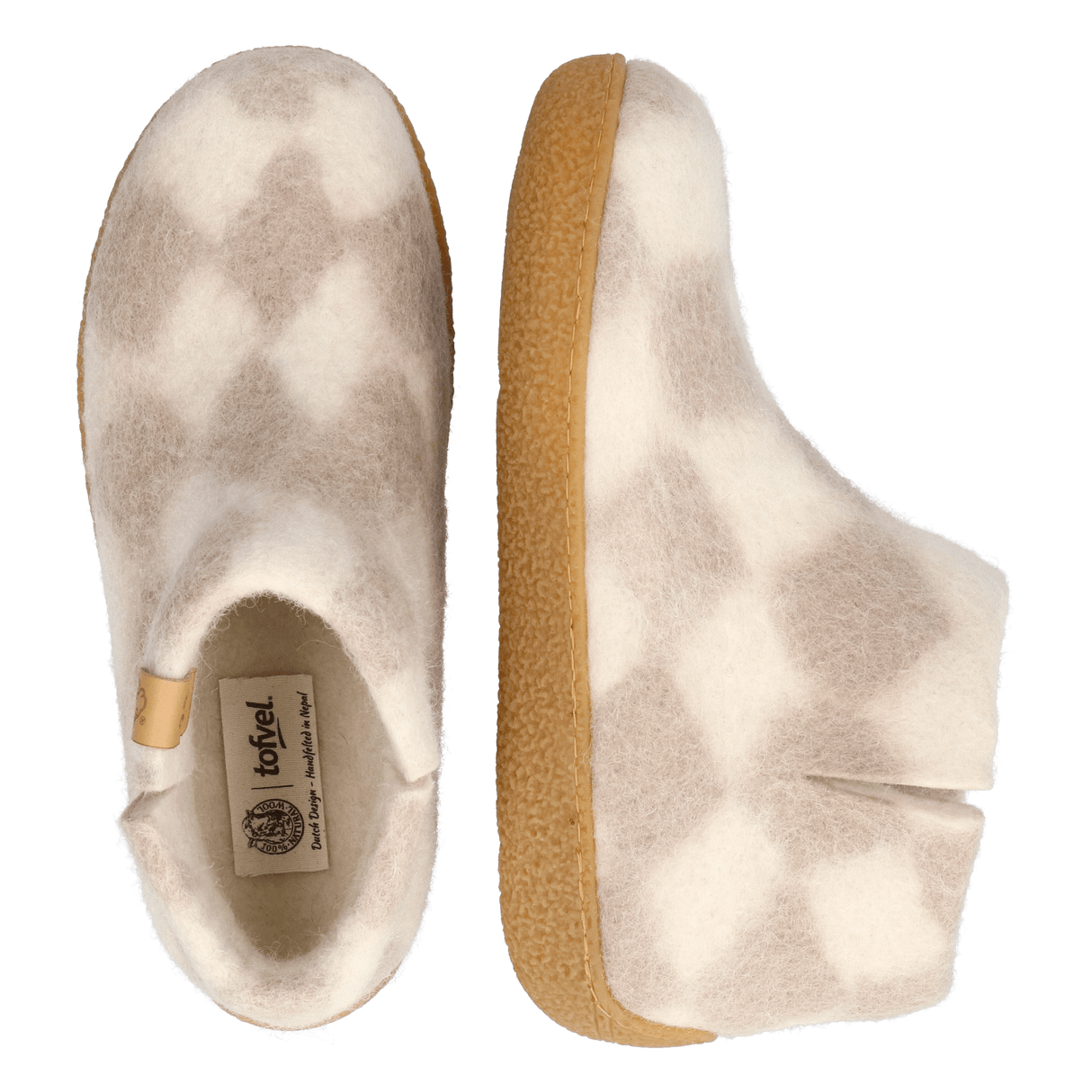 Nepalese Handmade Wool Felt Slippers for Women