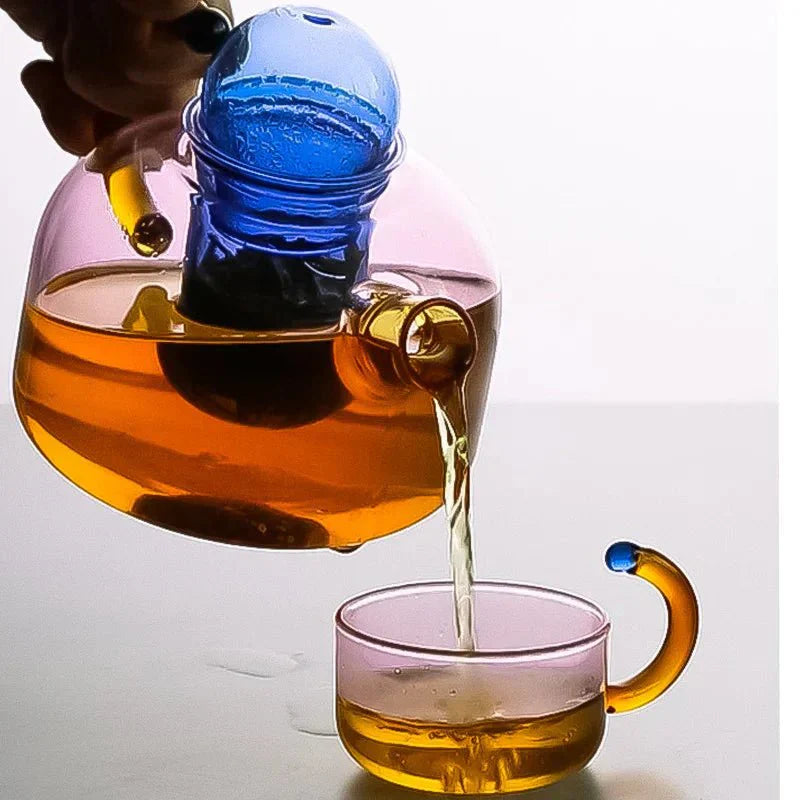 Teapot Set of Heat-Resistant Glass | Modern and Elegant Tea Enjoyment