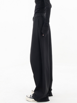 Asymmetrical Waist Women's Pants for a Slim Silhouette