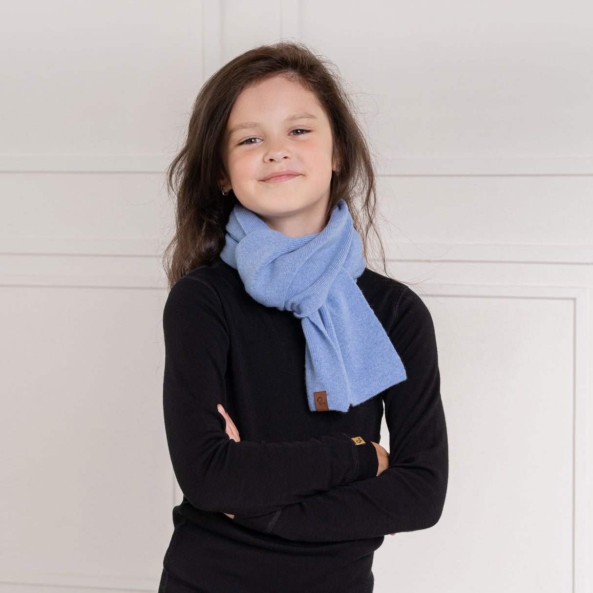 Children's Knitted Scarf Made of Merino Wool and Cashmere