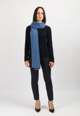 Wide 100% Cashmere Scarf, Made in Italy