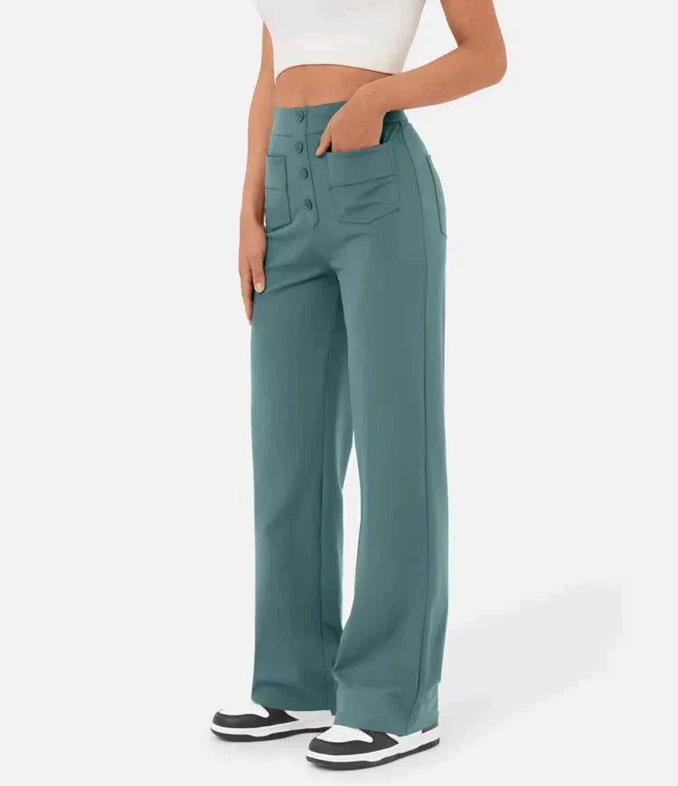 High-Waisted Elastic Leisure Pants for Women - 50% Off