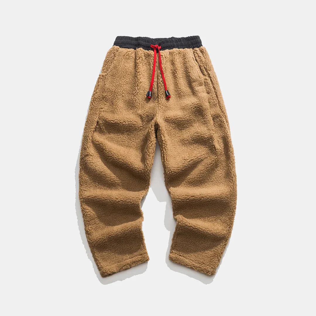 Khaki Fleece Jogging Pants for Comfortable Days