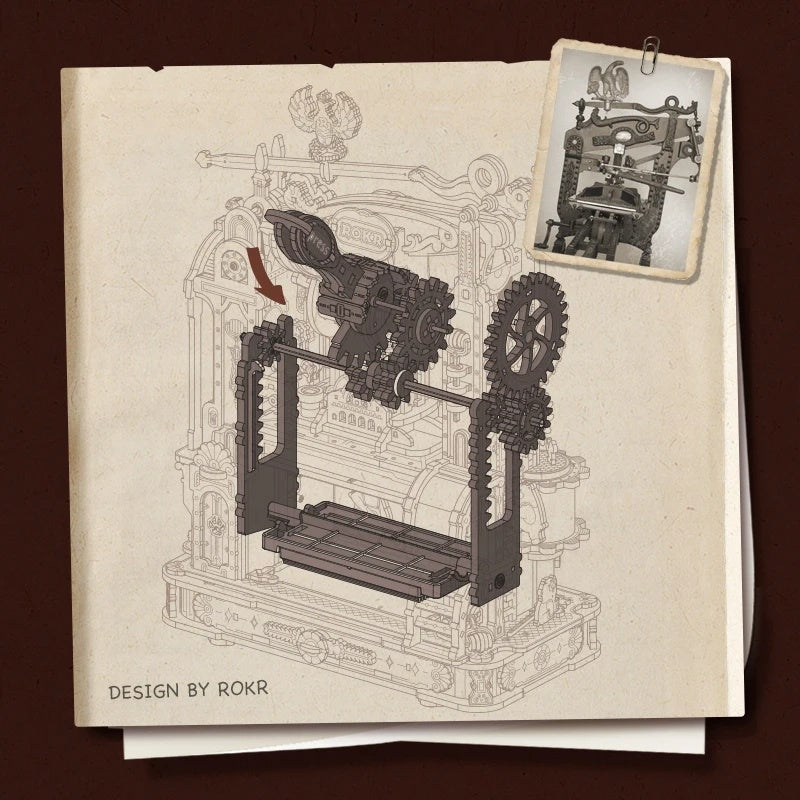 3D Puzzle Printing Press - Historical DIY Experience