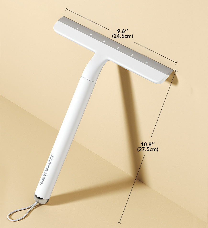 9.6 Inch Shower Squeegee with Silicone Blade for Streak-Free Shine