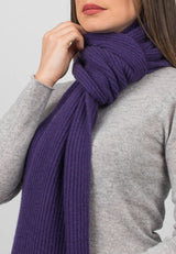 Ribbed Structure Scarf 100% Cashmere for Winter Style