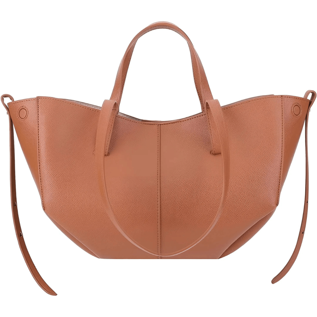 Leather Crossbody Bag with Double Handles