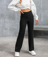 High-Waisted Elastic Leisure Pants for Women - 50% Off