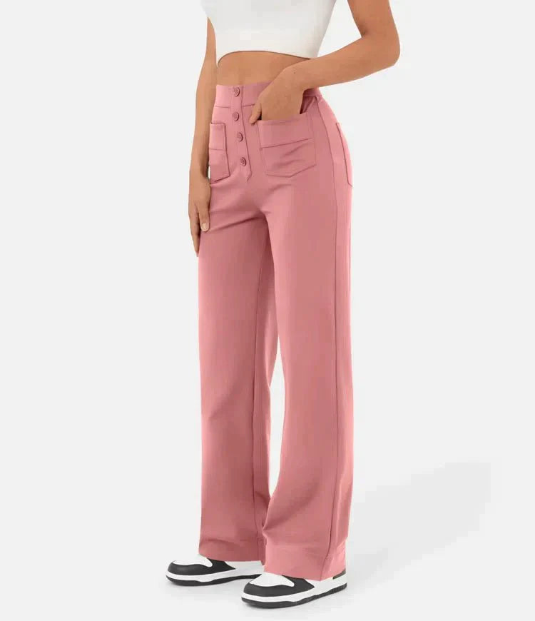 High-Waisted Elastic Leisure Pants for Women - 50% Off