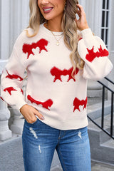 Autumn Sweater with Mini Bows - Cozy Style