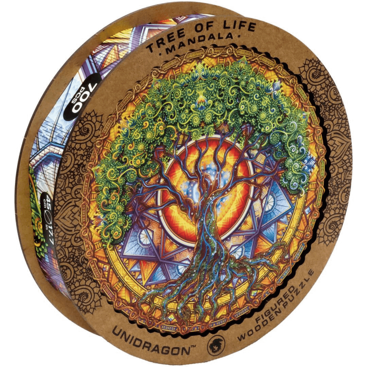 Wooden Puzzle with Tree of Life Design