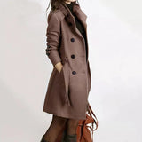 Elegant Coat with Adjustable Belt for Autumn and Winter