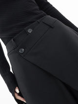 Asymmetrical Waist Women's Pants for a Slim Silhouette