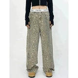 Fashionable Jeans with Trendy Leopard Print for Confident Style