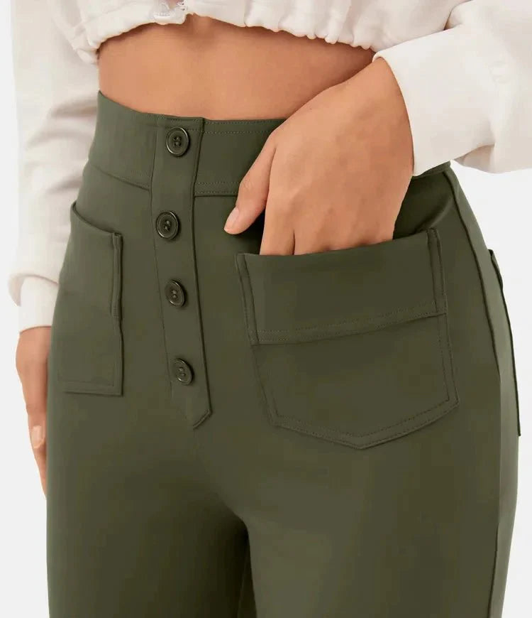 High-Waisted Elastic Leisure Pants for Women - 50% Off