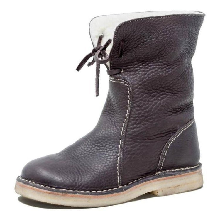 Waterproof Vintage Boots with Wool Lining