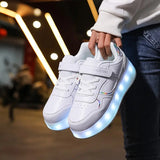 SkateFlash Sneakers - Durable Roller Shoes with Wheels and Lights