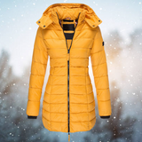 Fashionable and Warm Women's Jacket with Waist Accent