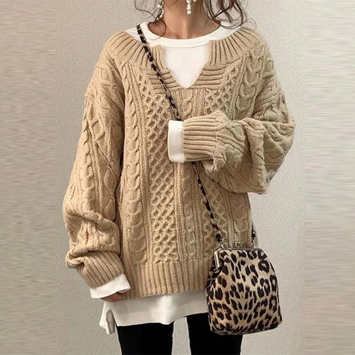 Retro Knitted Women's Sweater for Winter