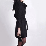 Elegant Coat with Adjustable Belt for Autumn and Winter