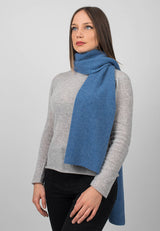 Ribbed Structure Scarf 100% Cashmere for Winter Style