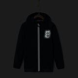 Reflective Organic Cotton Bike Hoodie with Zipper